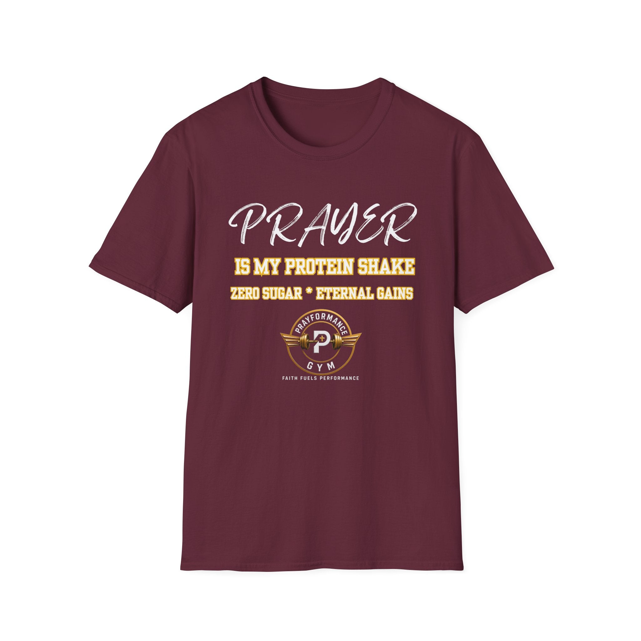 Prayer is my Protein Shake Unisex Softstyle T-Shirt