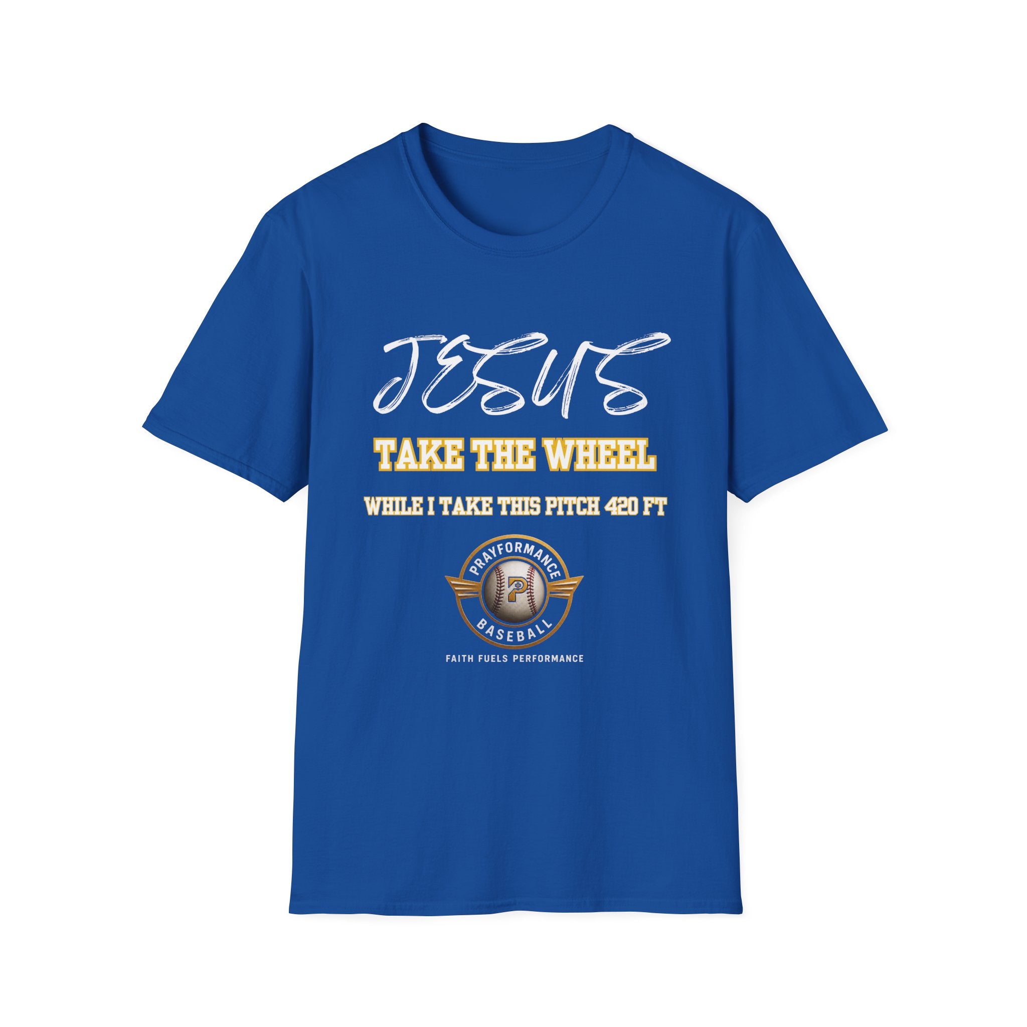 Jesus Sending Baseball 420ft Unisex Softstyle T-Shirt