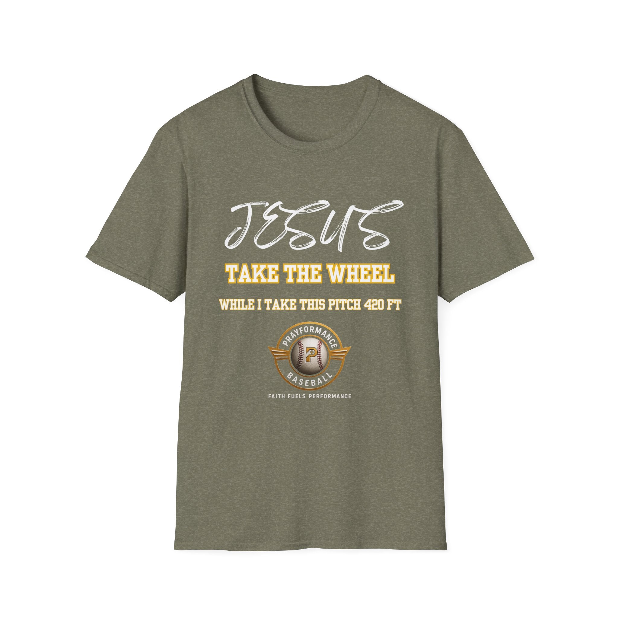 Jesus Sending Baseball 420ft Unisex Softstyle T-Shirt
