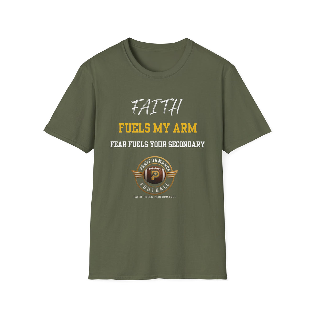 Faith Fuels My Arm Unisex Softstyle T-Shirt