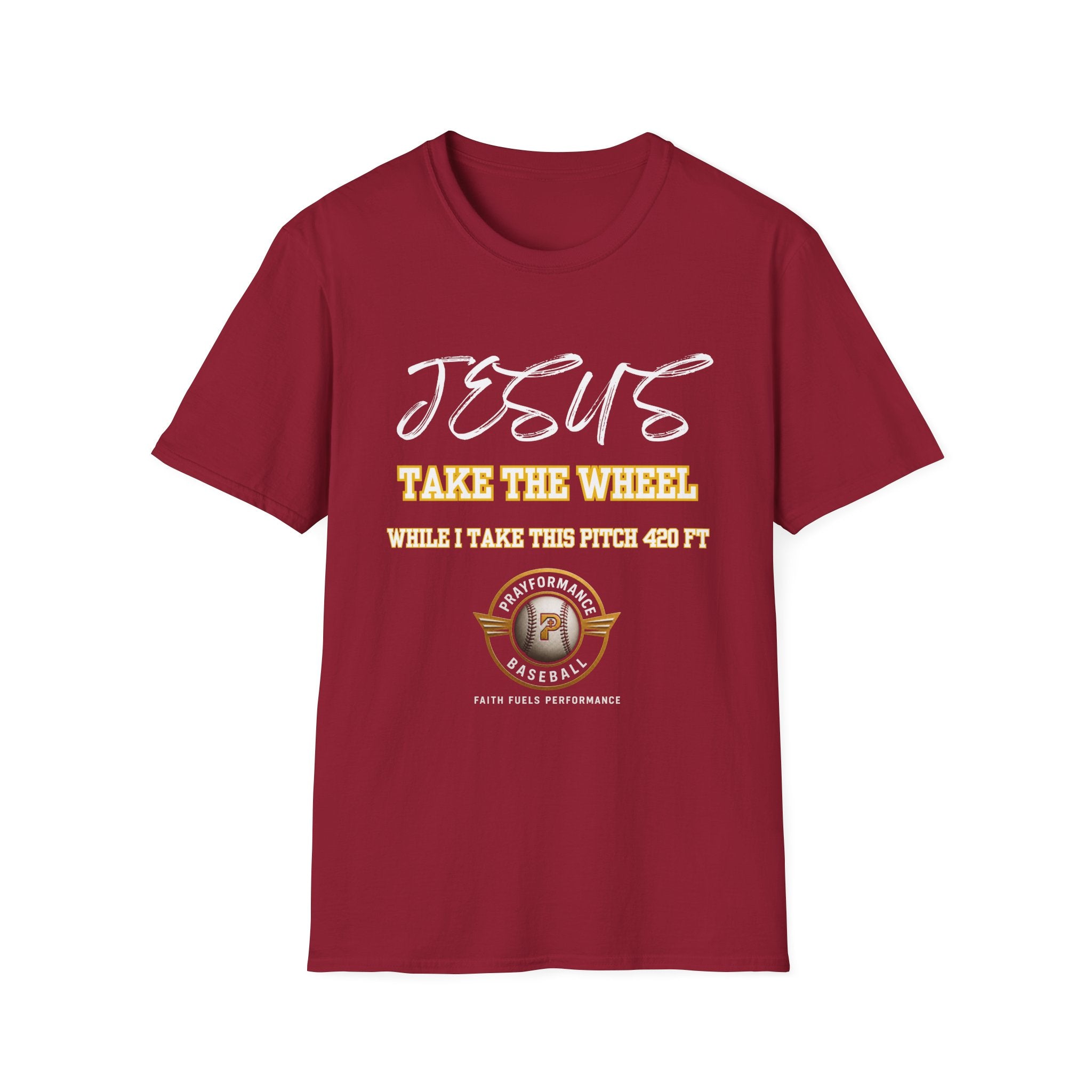 Jesus Sending Baseball 420ft Unisex Softstyle T-Shirt
