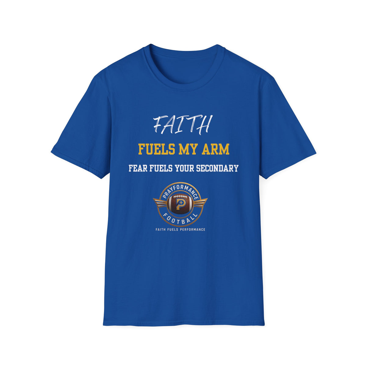 Faith Fuels My Arm Unisex Softstyle T-Shirt