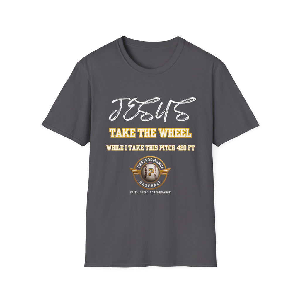 Jesus Sending Baseball 420ft Unisex Softstyle T-Shirt