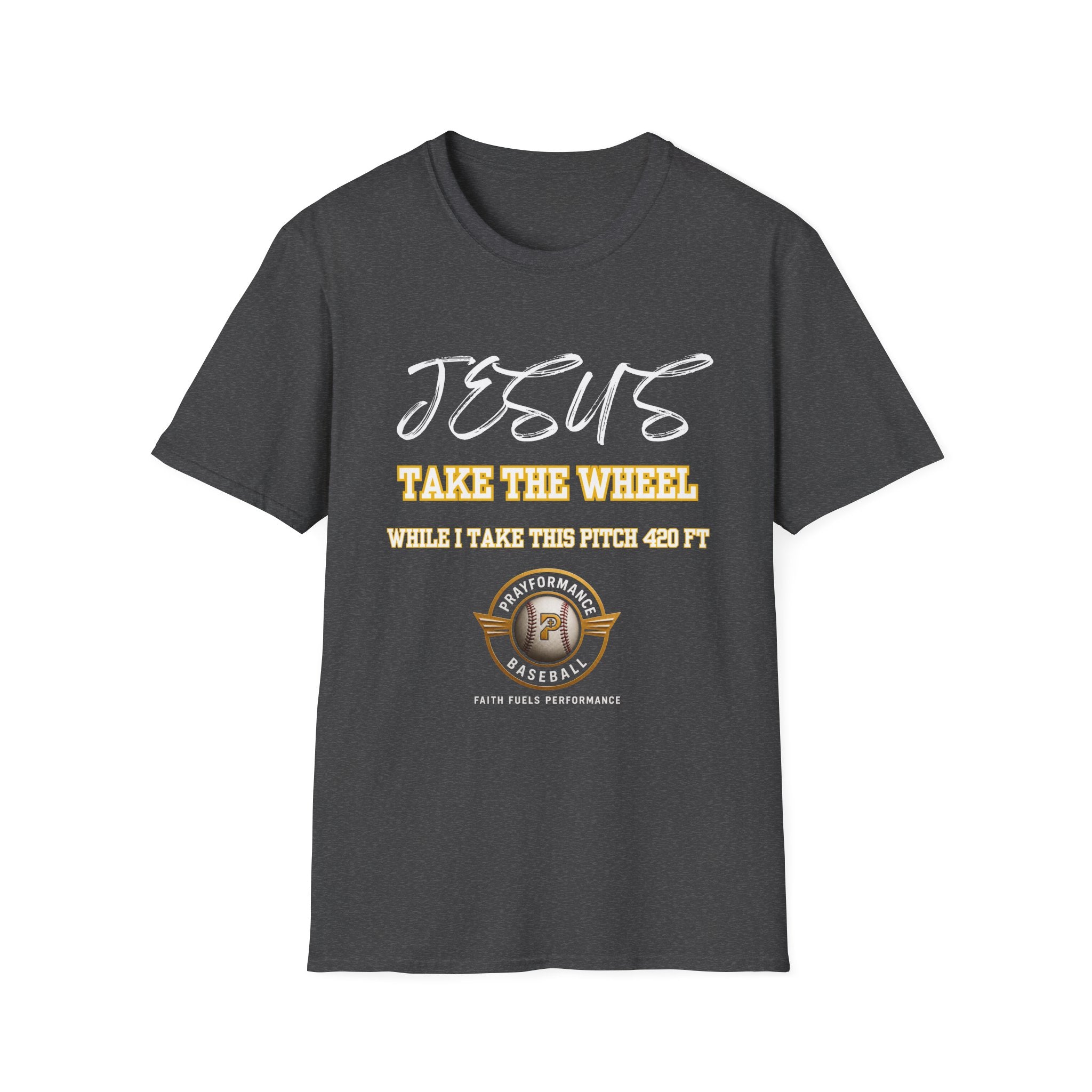 Jesus Sending Baseball 420ft Unisex Softstyle T-Shirt
