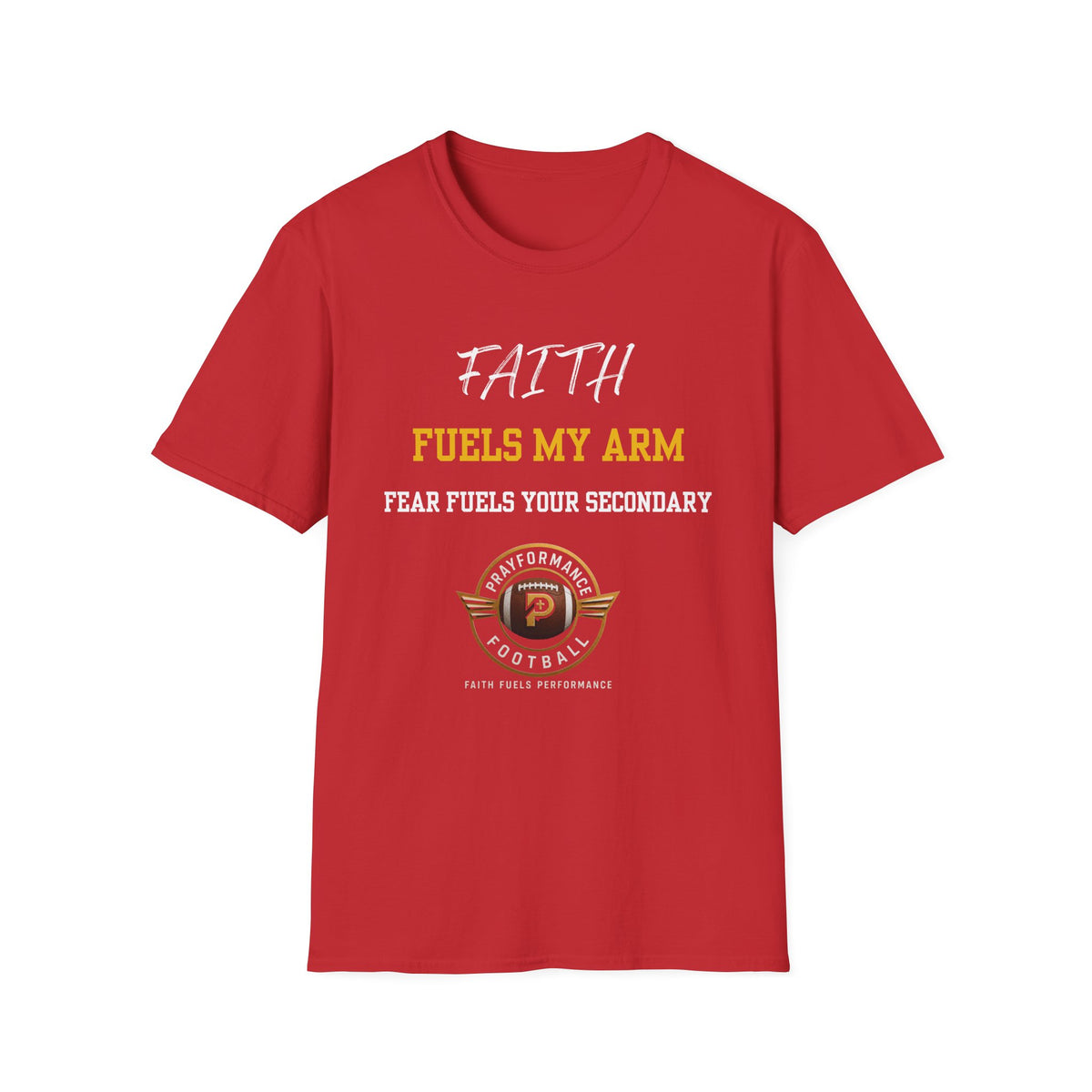 Faith Fuels My Arm Unisex Softstyle T-Shirt