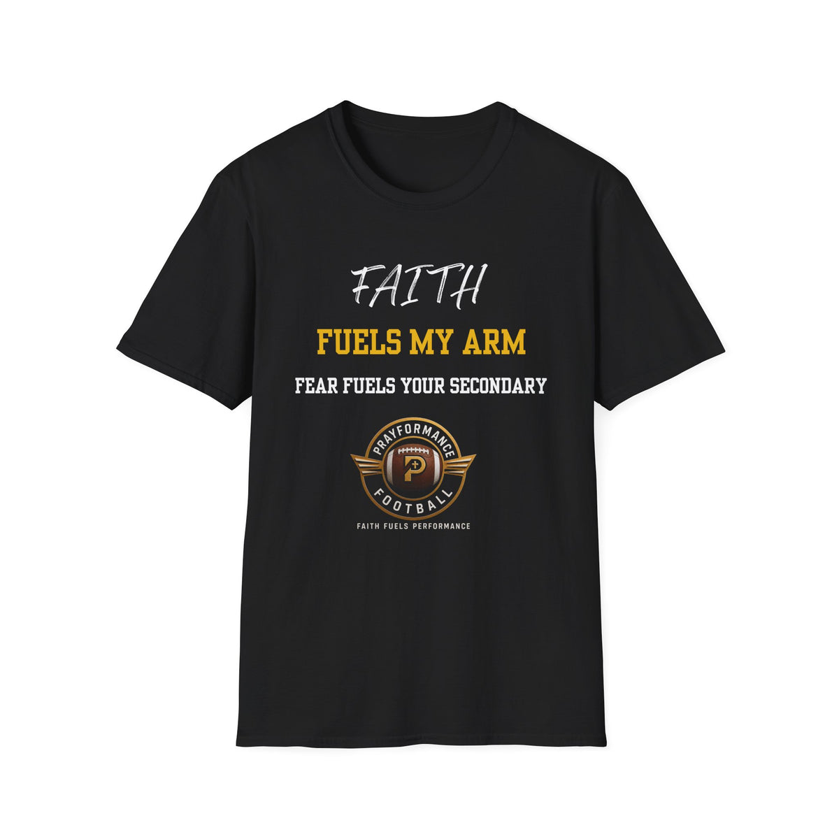 Faith Fuels My Arm Unisex Softstyle T-Shirt