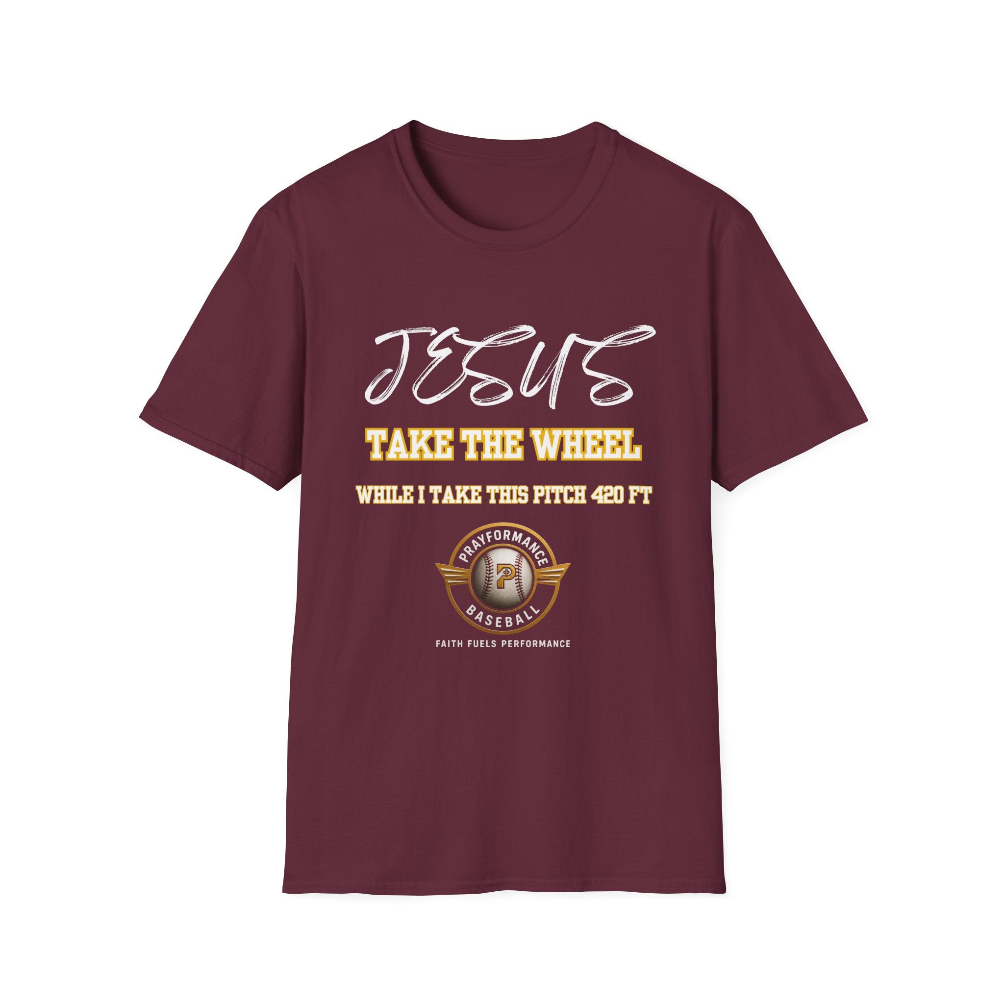Jesus Sending Baseball 420ft Unisex Softstyle T-Shirt