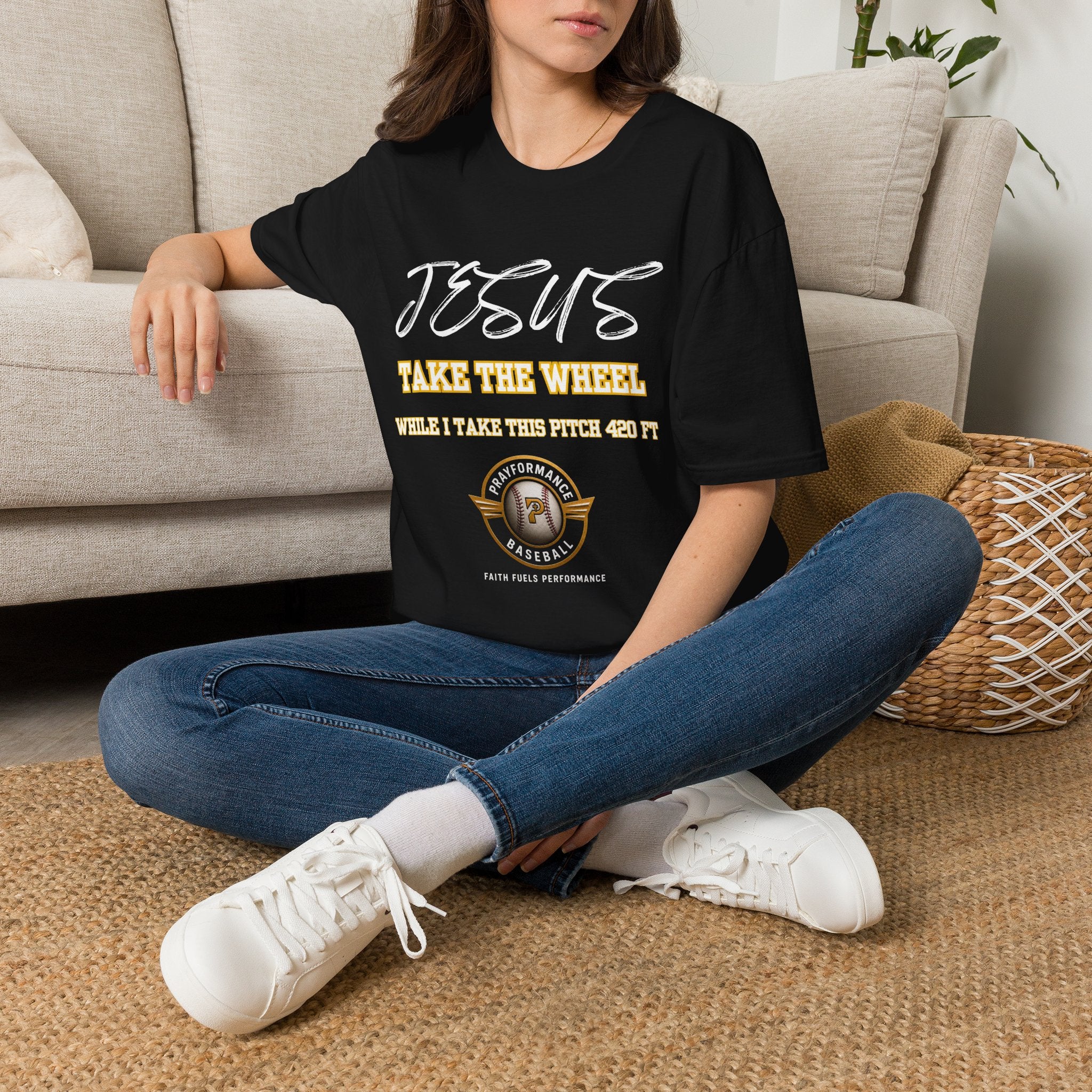 Jesus Sending Baseball 420ft Unisex Softstyle T-Shirt