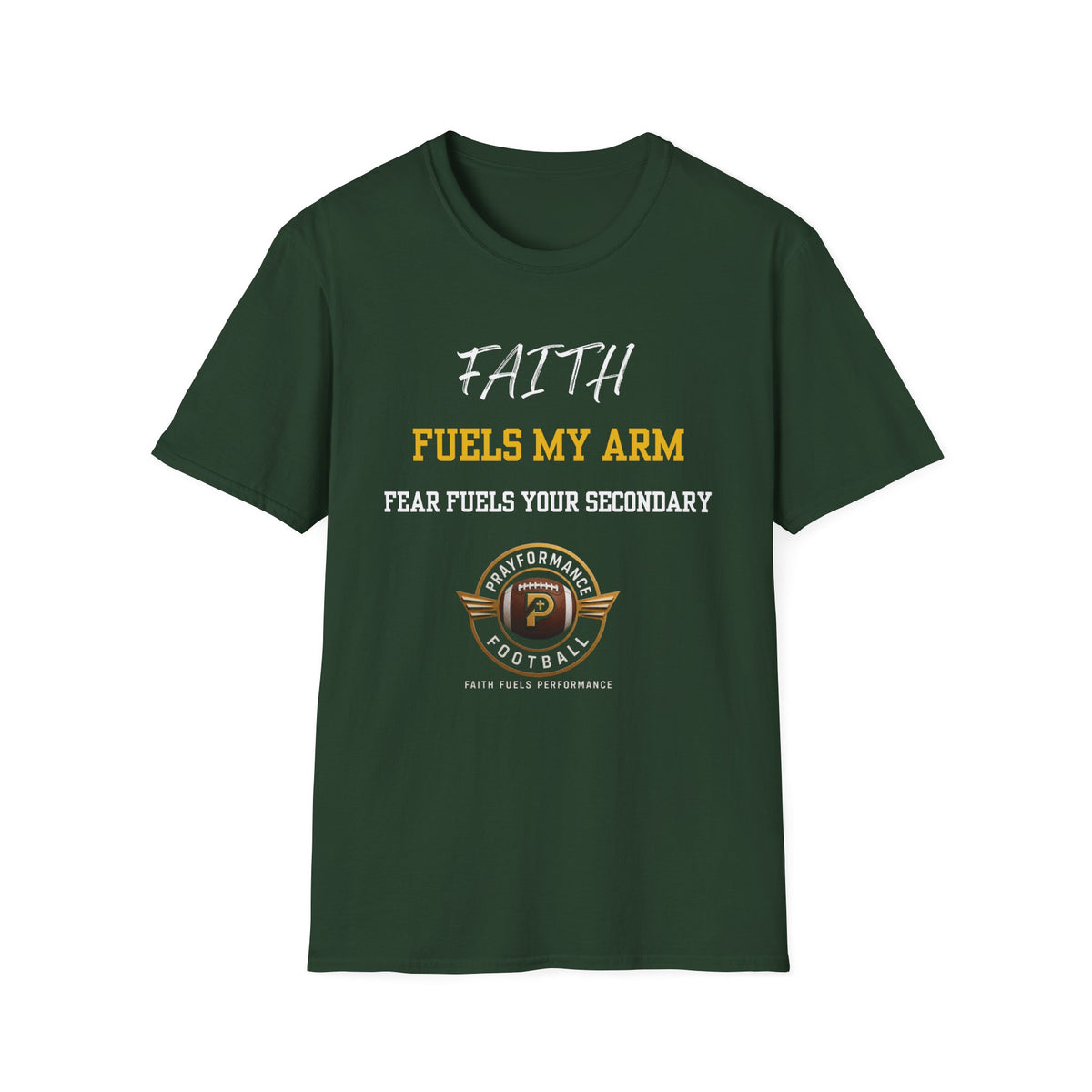 Faith Fuels My Arm Unisex Softstyle T-Shirt