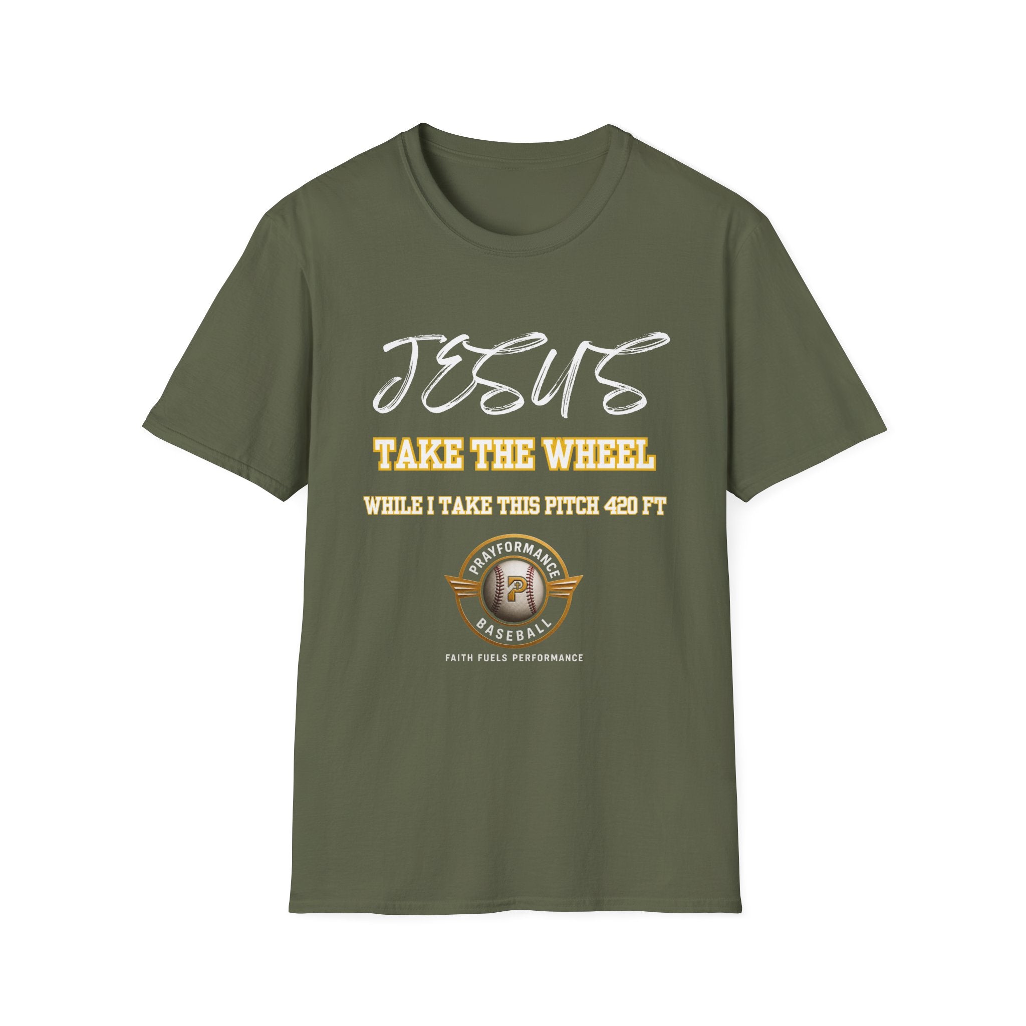 Jesus Sending Baseball 420ft Unisex Softstyle T-Shirt